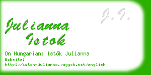 julianna istok business card